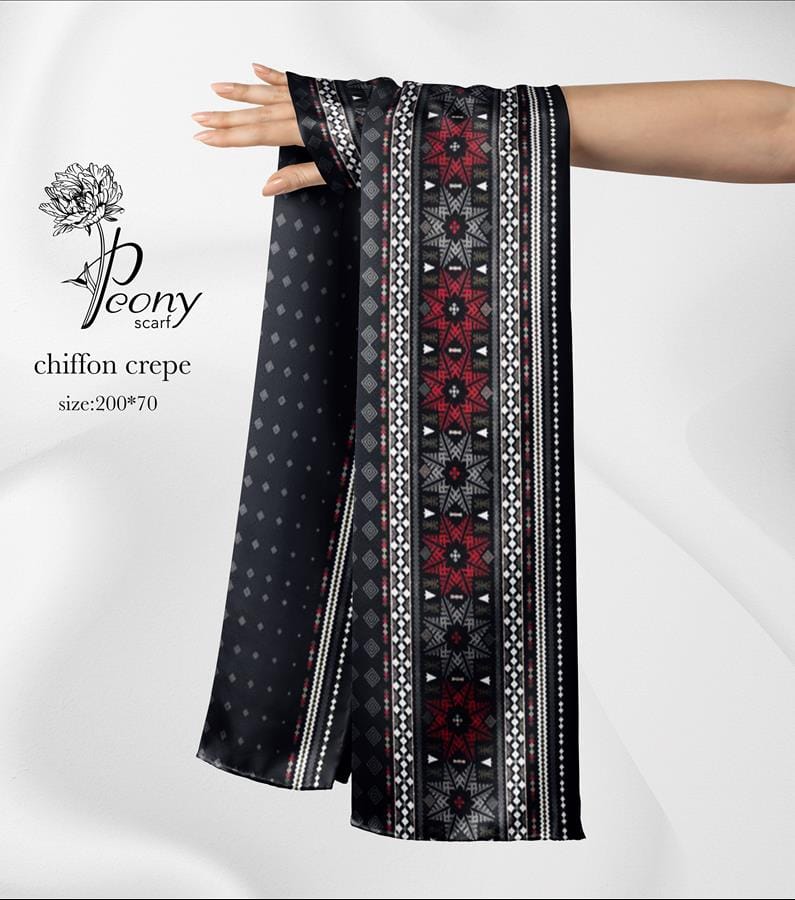 jko Red Flower Scarf - Image 1