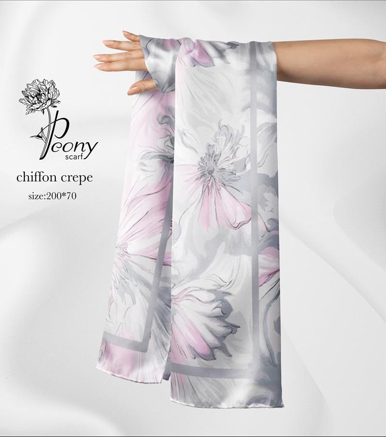 kp[l Gray& Pink Scarf - Image 1
