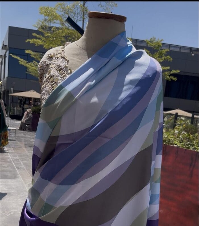 Purple lines  Shawl - Image 3