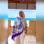 Purple lines  Shawl